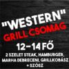 Kép 1/7 - Western Grill csomag (western steak, hamburger pogácsa, debreceni páros kolbász, grillkolbász+BBQ szósz)